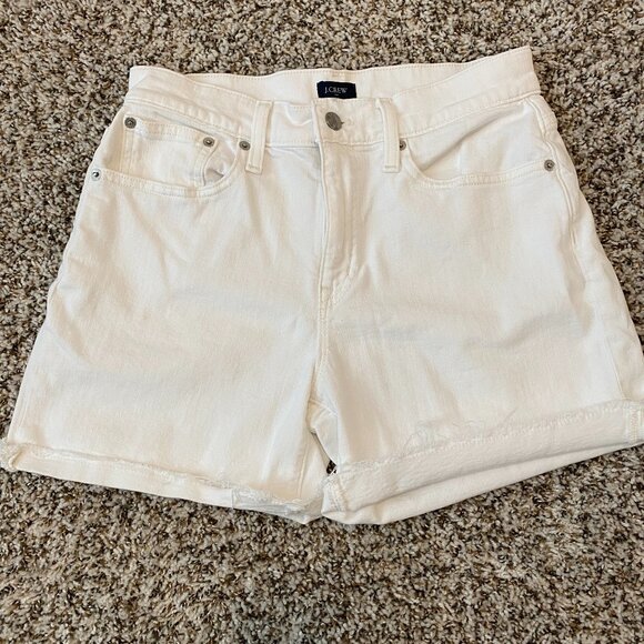 J.Crew Classic White Denim Shorts - Picture 1 of 3